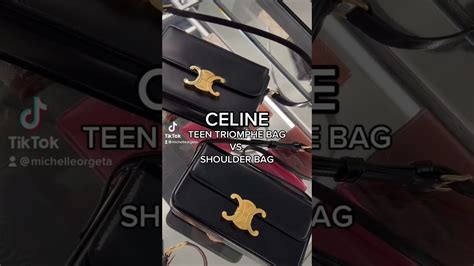 celine handbag triomphe|Celine triomphe bag size comparison.